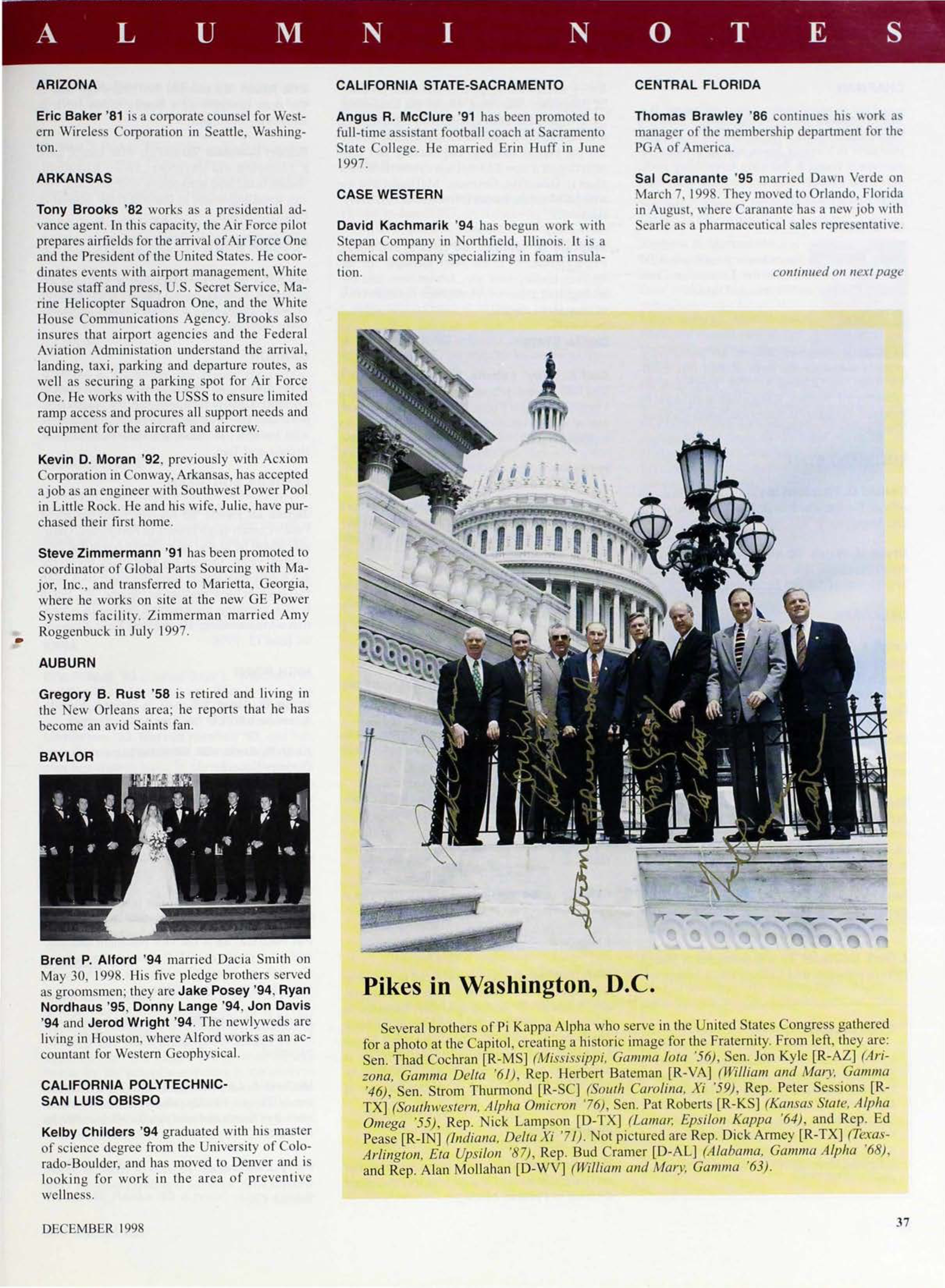 Alumni Notes, December 1998